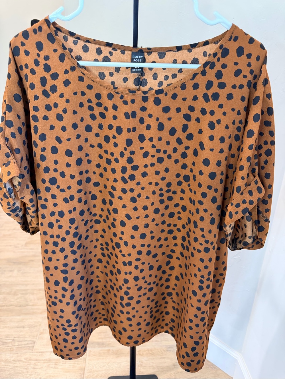 Emery Rose Women’s Plus Size Animal Print Blouse | 4XL